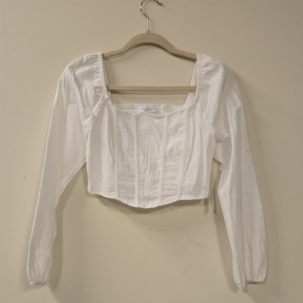 White Long Sleeve Women's Top